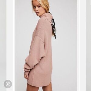 Free People Softly Structured Tunic- Dusty Mauve size S oversized